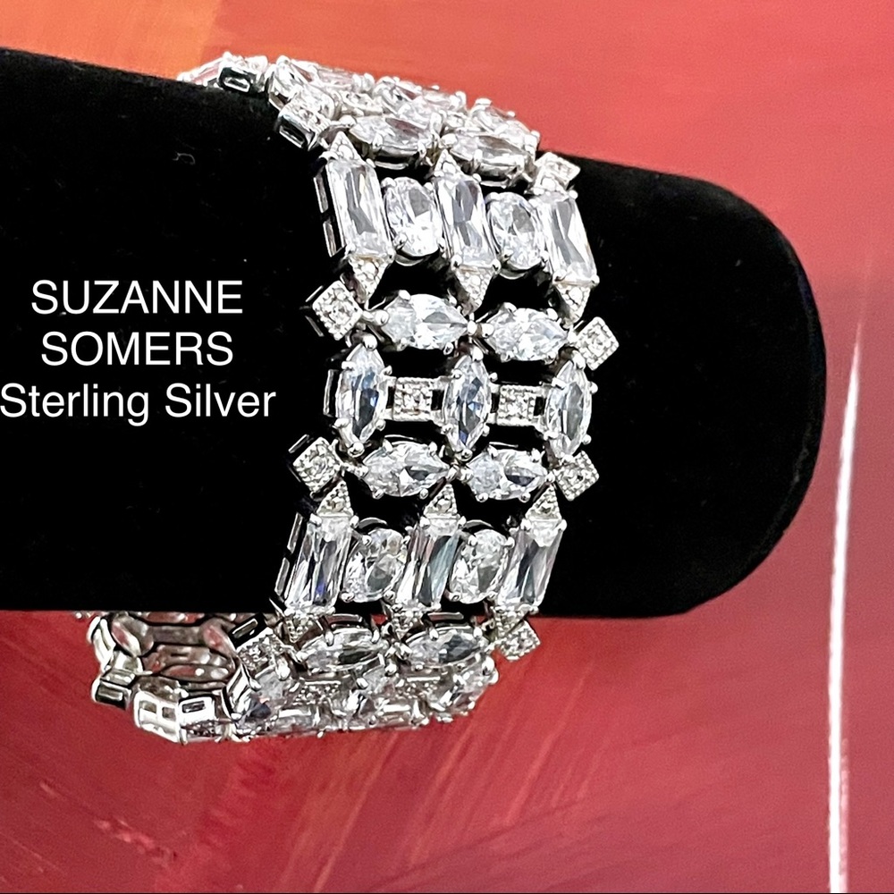 Suzanne Somers Silver Crystal Bracelet